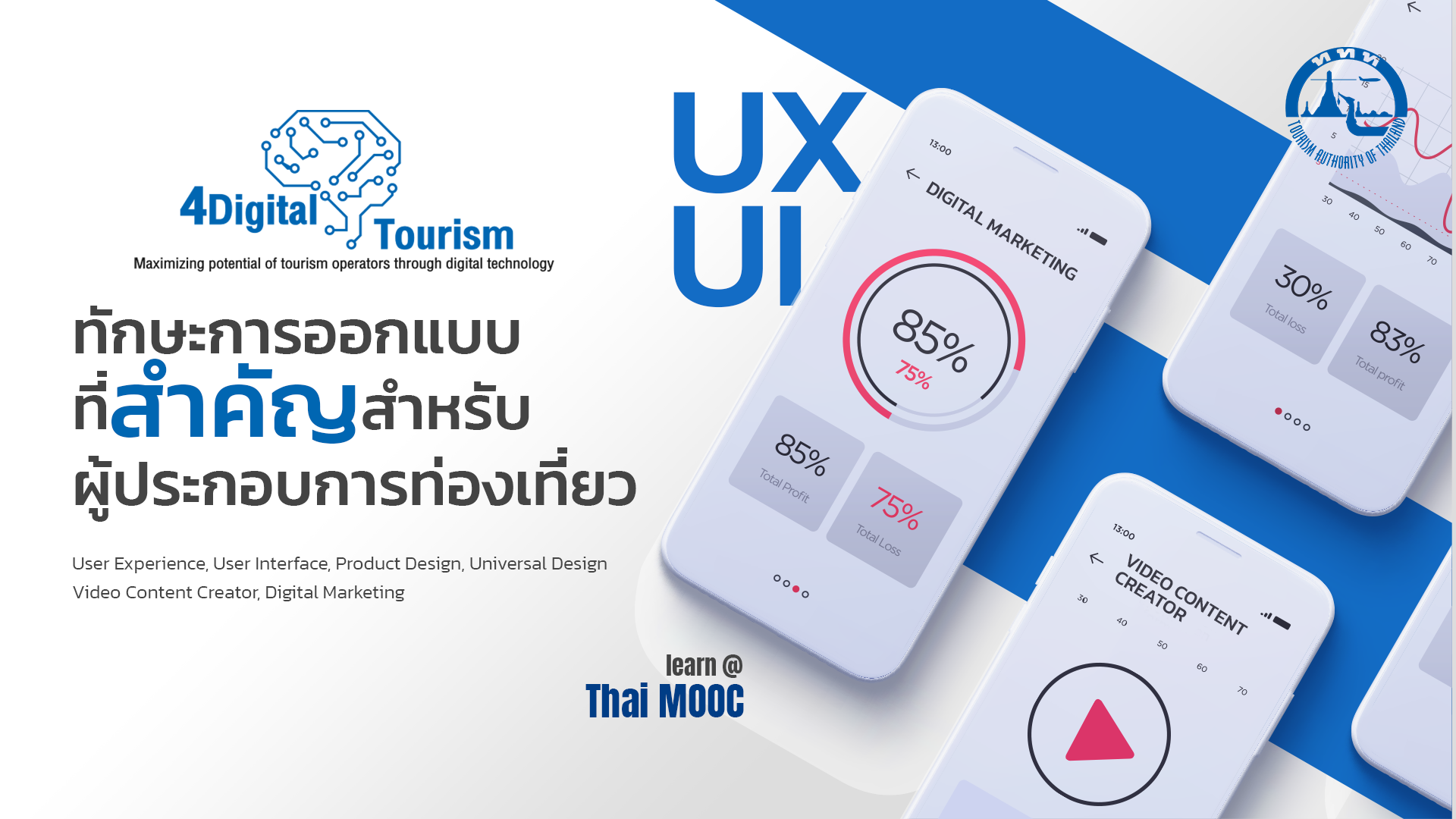 ทักษะการออกแบบที่สำคัญสำหรับผู้ประกอบการท่องเที่ยว | Essential Design Skills for Travel Industry Professionals TAT003